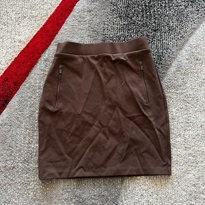 Babaton Brown Streetwear Pencil Mini Skirt